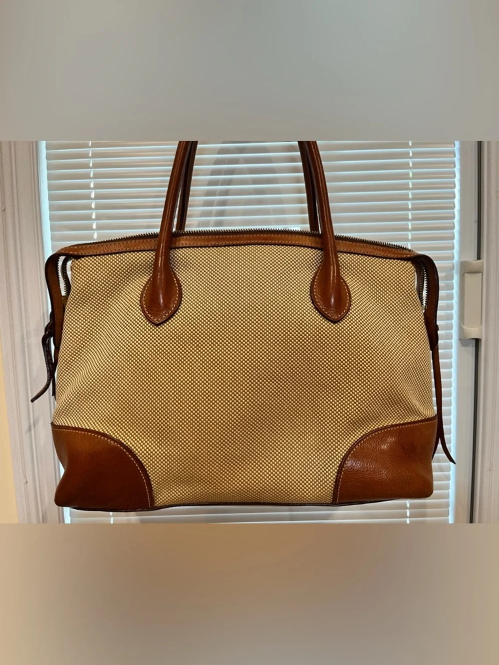 Vintage Dooney & Bourke Canvas and Leather Tote Bag - Picture 3 of 13